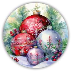 Deckeletikett 0940 "Weihnachtskugeln" 