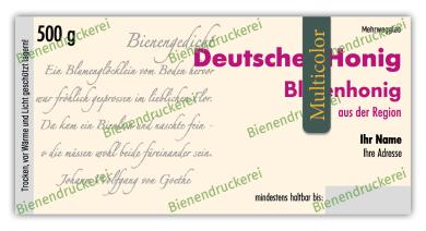 Artikelbild des Artikels “Honigglas Etikett Motiv 006 - Multicolor “