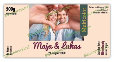 Honigglas Etikett Motiv 230 - Multicolor 