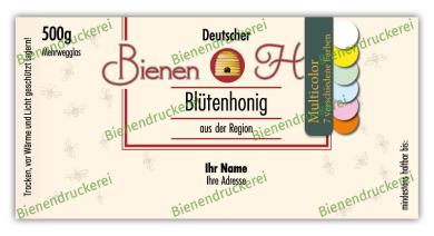 Honigglas Etikett Motiv 190 - Multicolor 