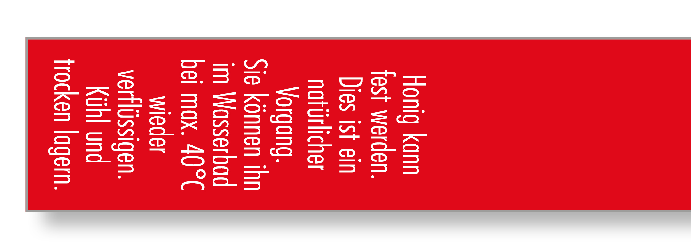 Artikelbild 1 des Artikels “Gewährverschluss 251 rot + Honig kann fest werden. “