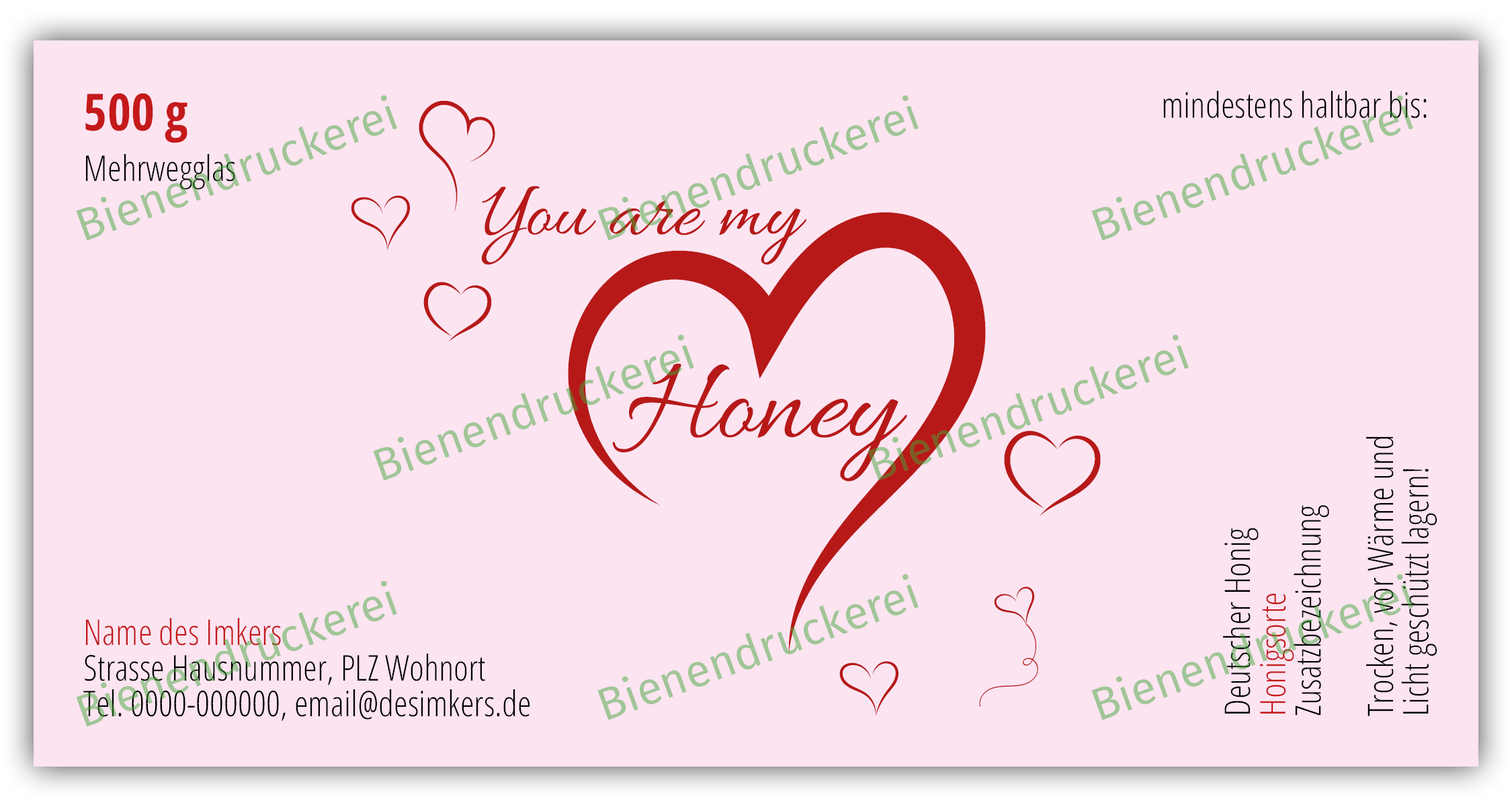Artikelbild 1 des Artikels “Honigglas Etikett Motiv 370 “