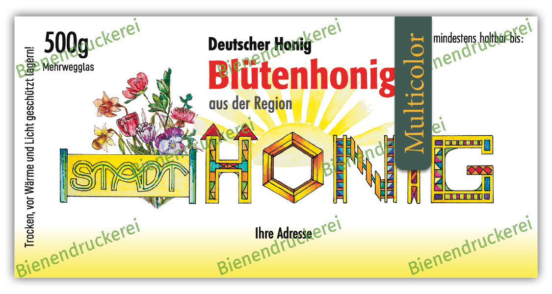 Artikelbild 1 des Artikels “Honigglas Etikett Motiv 038 “