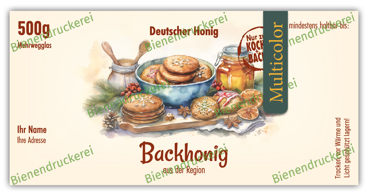 Artikelbild 1 des Artikels “Honigglas Etikett Motiv 338 - Multicolor “