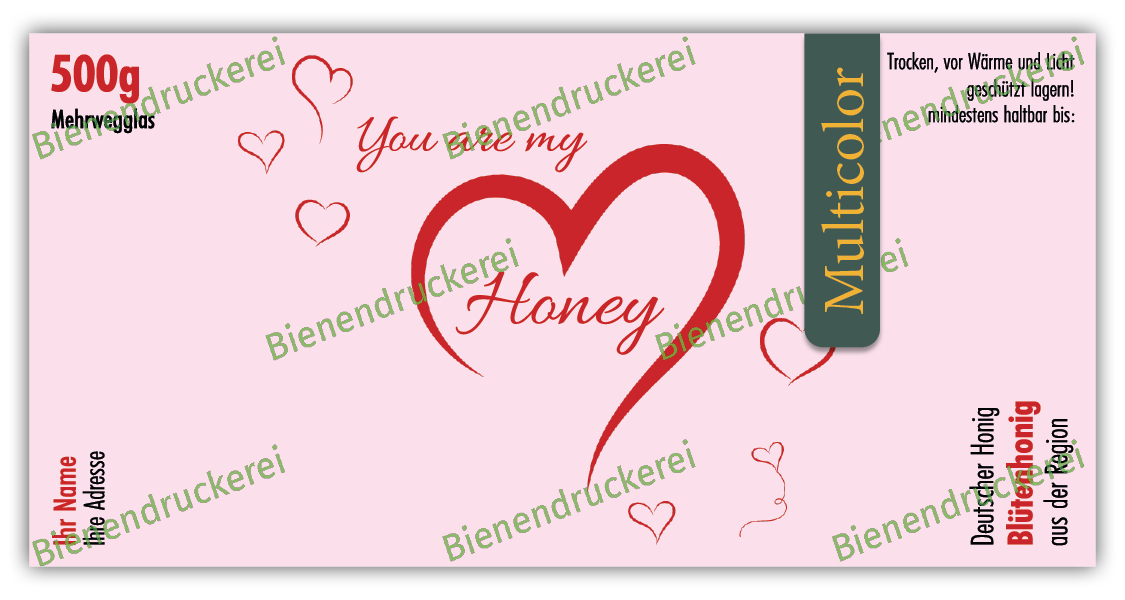 Artikelbild 1 des Artikels “Honigglas Etikett Motiv 370 “