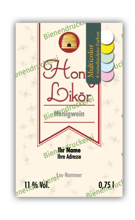Artikelbild 1 des Artikels “Honiglikör-Etikett 4584 - Multicolor “