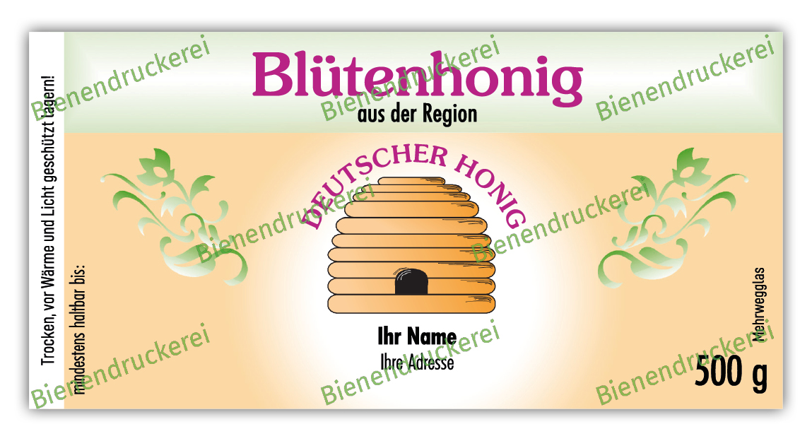 Artikelbild 1 des Artikels “Honigglas Etikett Motiv 012 “