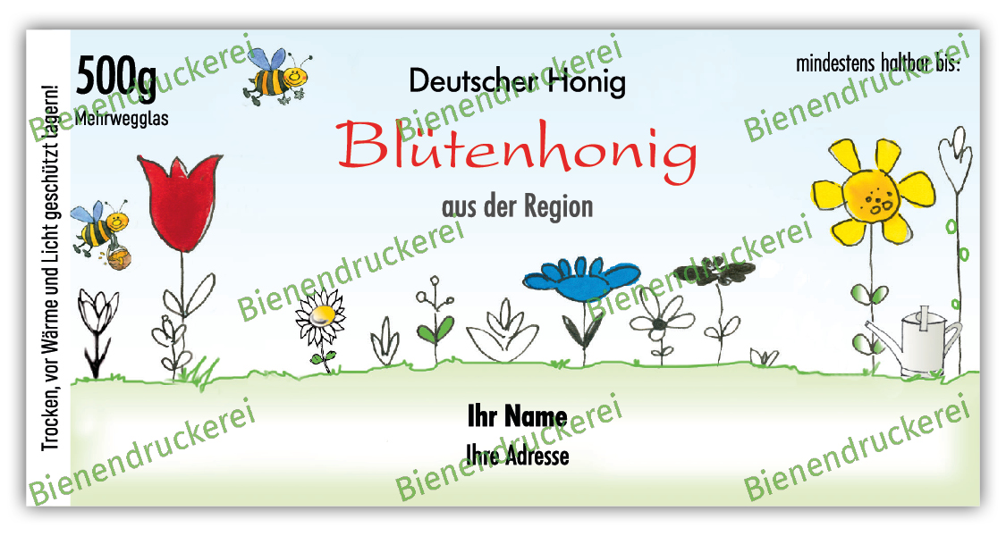 Artikelbild 1 des Artikels “Honigglas Etikett Motiv 021 “