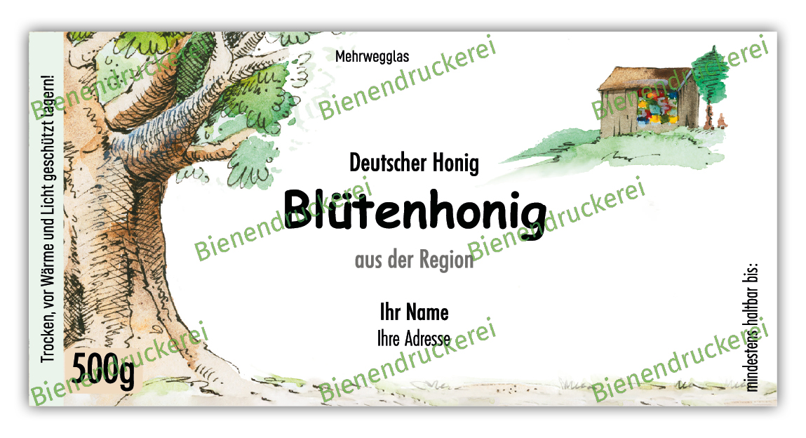 Artikelbild 1 des Artikels “Honigglas Etikett Motiv 023 “