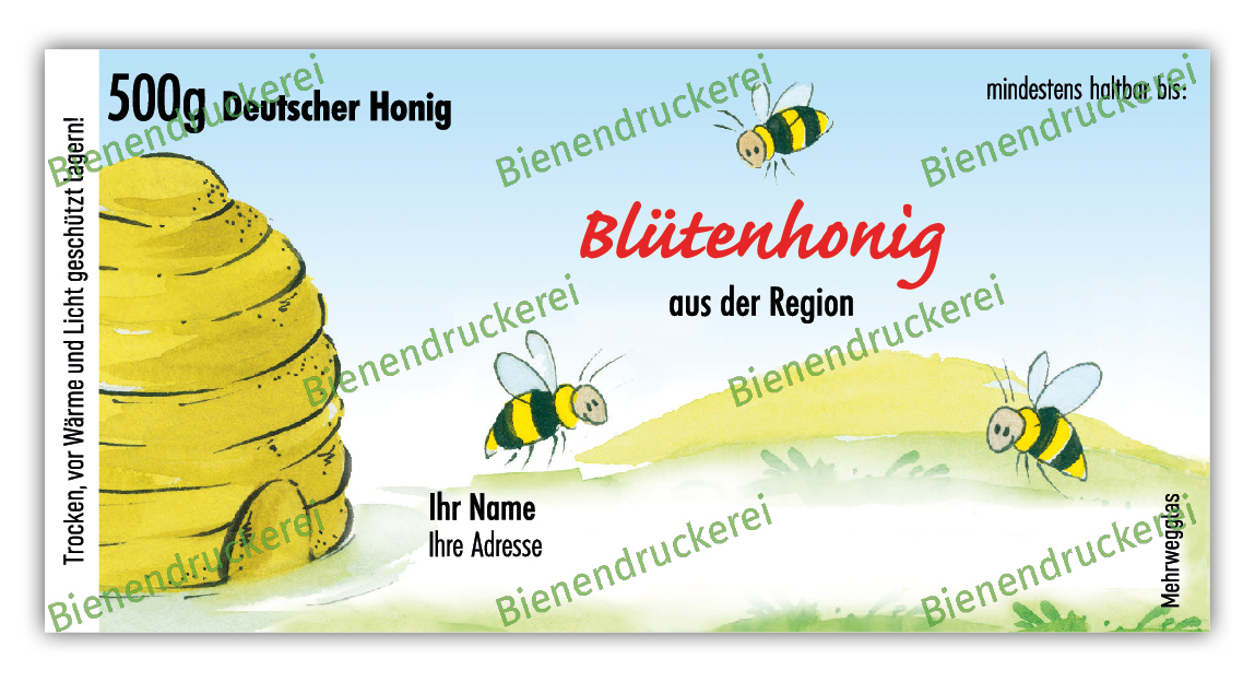 Artikelbild 1 des Artikels “Honigglas Etikett Motiv 025 “