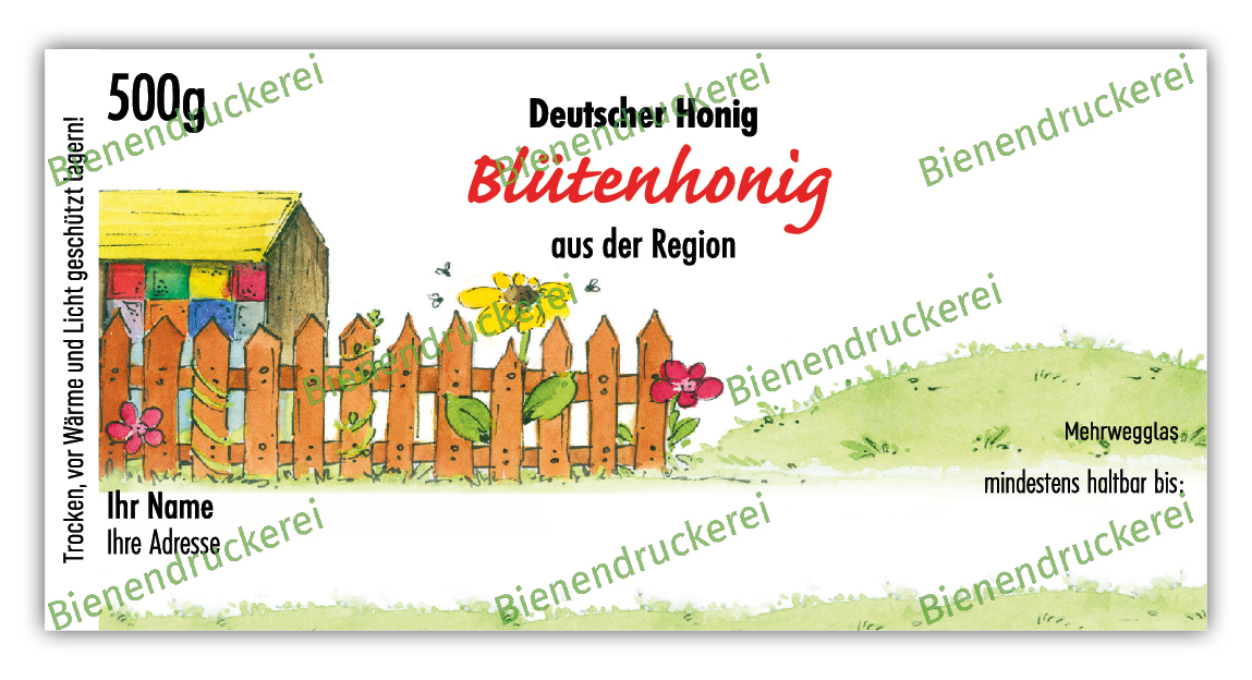 Artikelbild 1 des Artikels “Honigglas Etikett Motiv 028 “