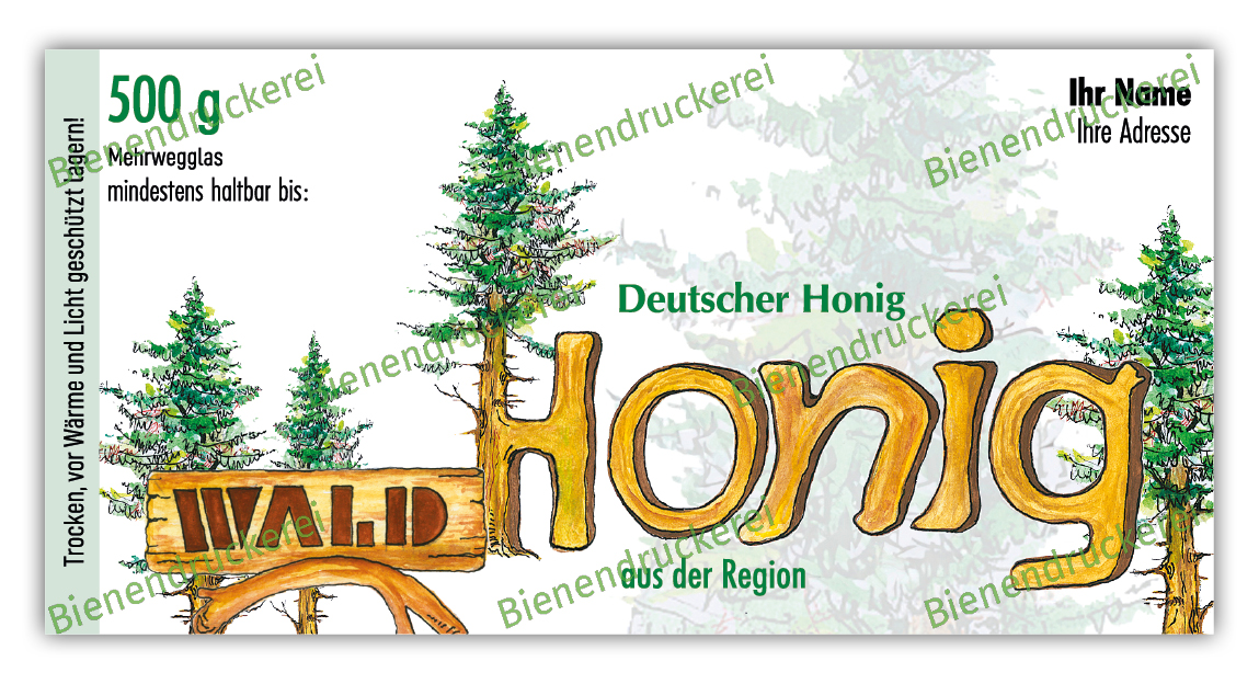 Artikelbild 1 des Artikels “Honigglas Etikett Motiv 034 “