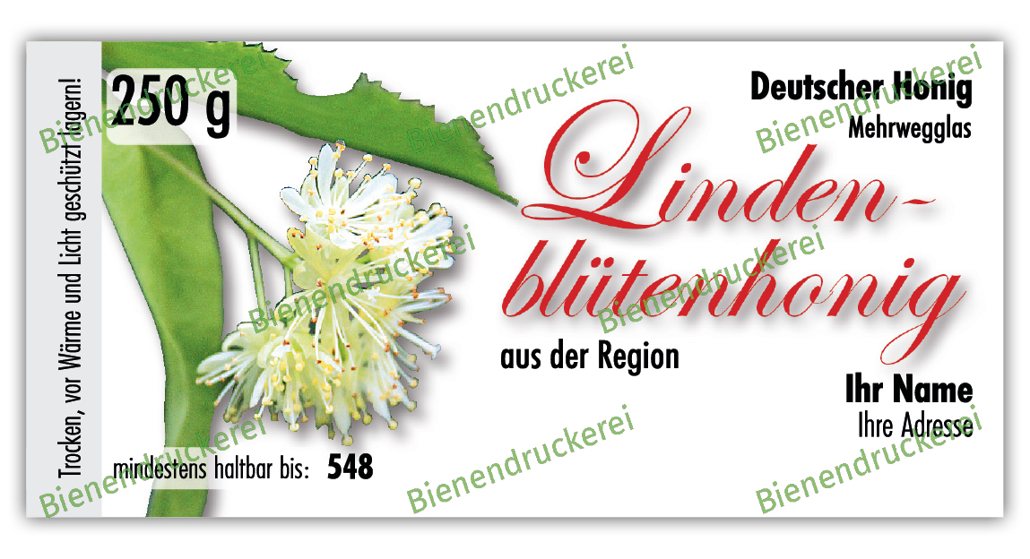 Artikelbild 1 des Artikels “Honigglas Etikett Motiv 045 250g Twist-Off Nassleim“