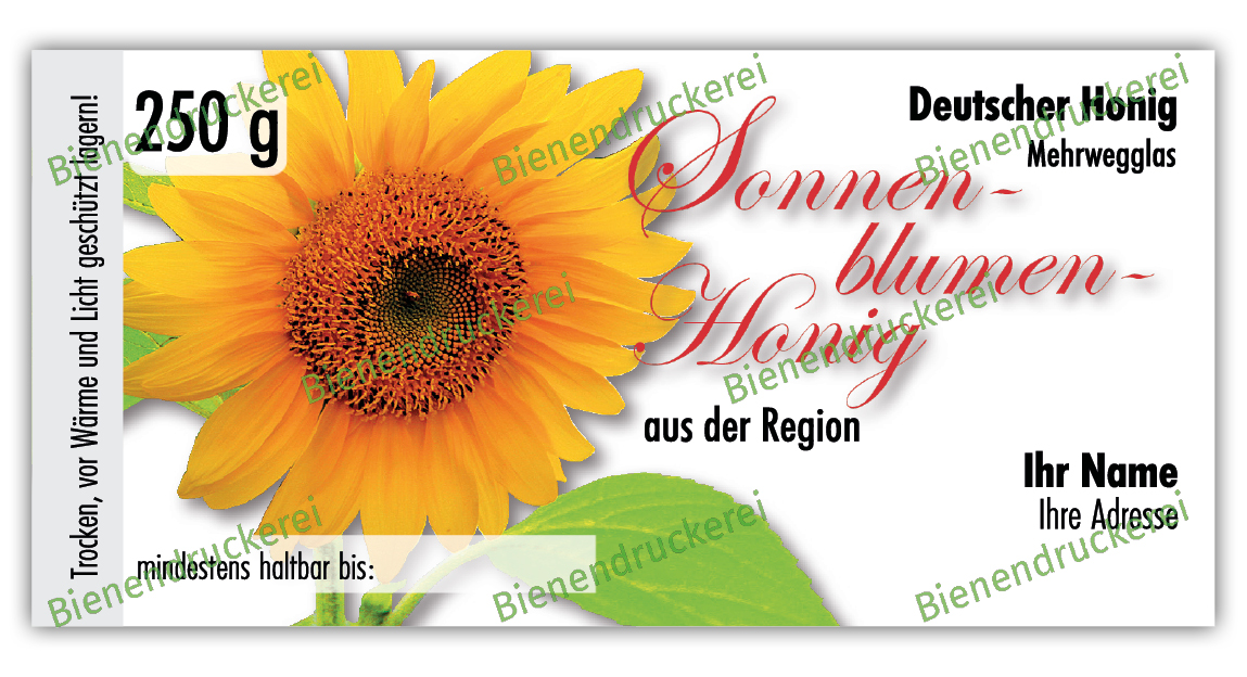 Artikelbild 1 des Artikels “Honigglas Etikett Motiv 050 250g Twist-Off Nassleim“