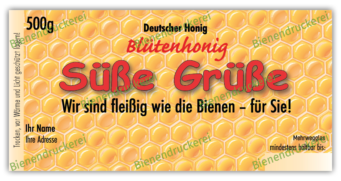 Artikelbild 1 des Artikels “Honigglas Etikett Motiv 064 “