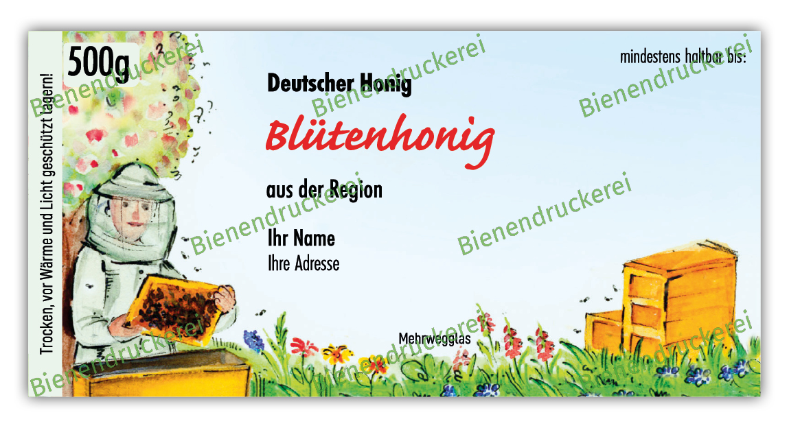 Artikelbild 1 des Artikels “Honigglas Etikett Motiv 065 “