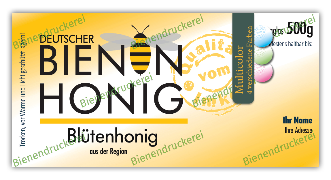 Artikelbild 1 des Artikels “Honigglas Etikett Motiv 070 “