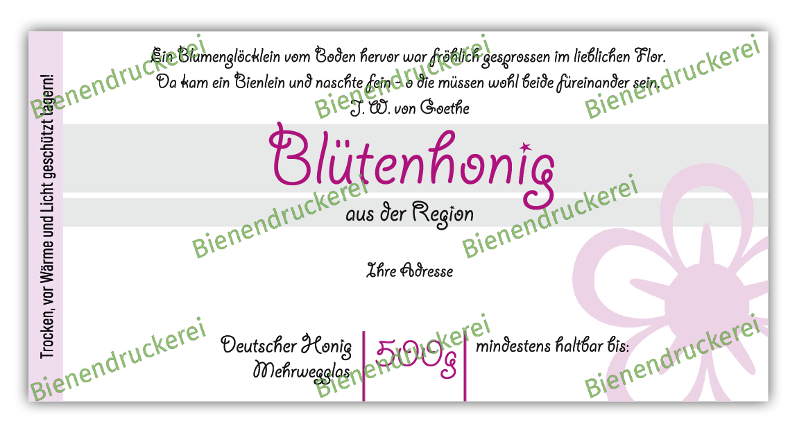 Artikelbild 1 des Artikels “Honigglas Etikett Motiv 074 “