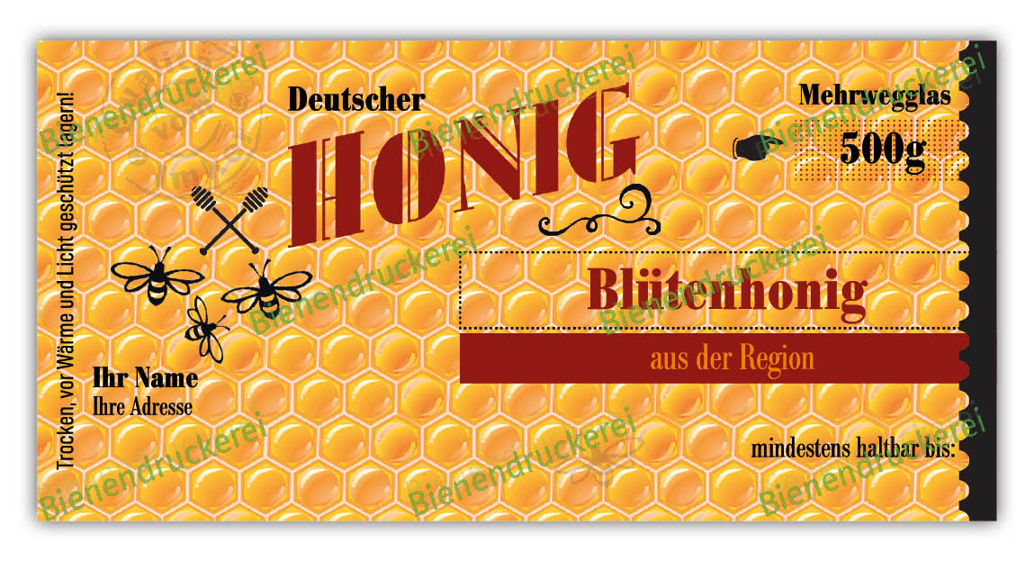 Artikelbild 1 des Artikels “Honigglas Etikett Motiv 181 “