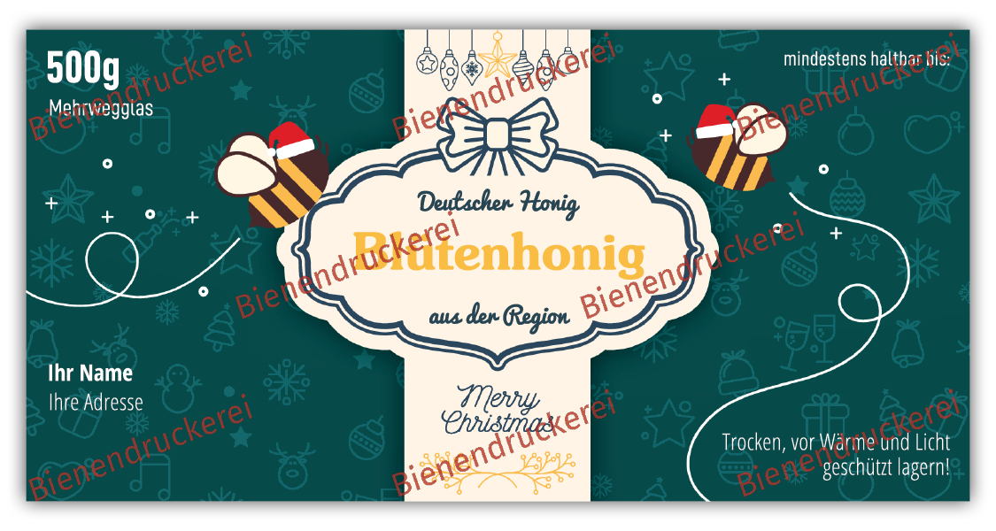 Artikelbild 1 des Artikels “Honigglas Etikett Motiv 214 500g klassisch Nassleim“
