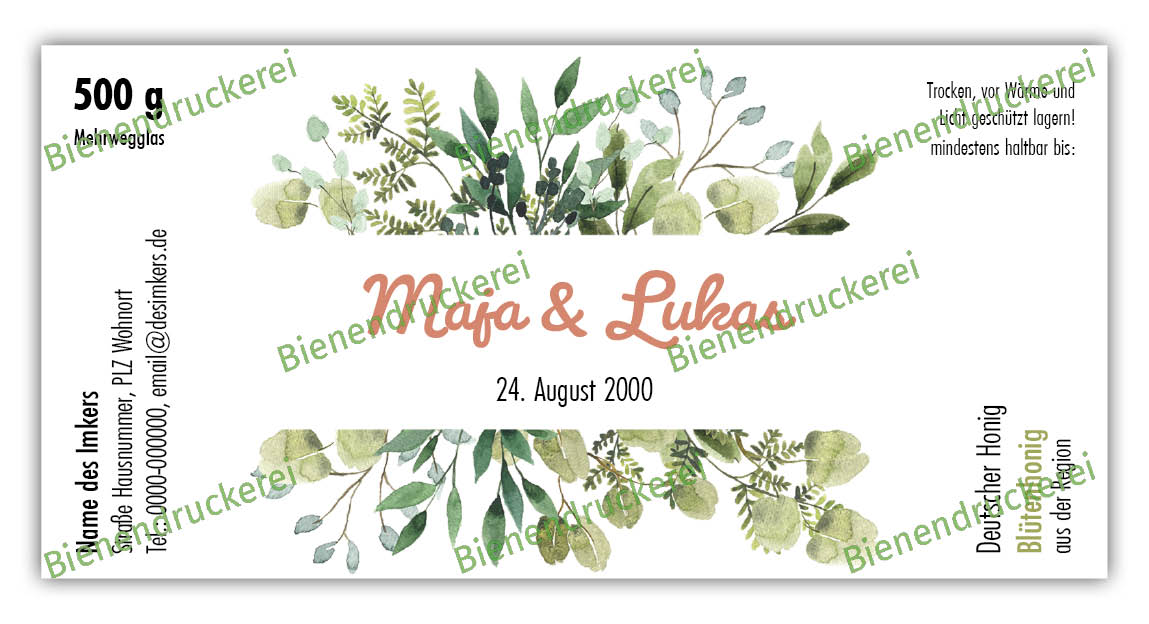 Artikelbild 1 des Artikels “Honigglas Etikett Motiv 220 “