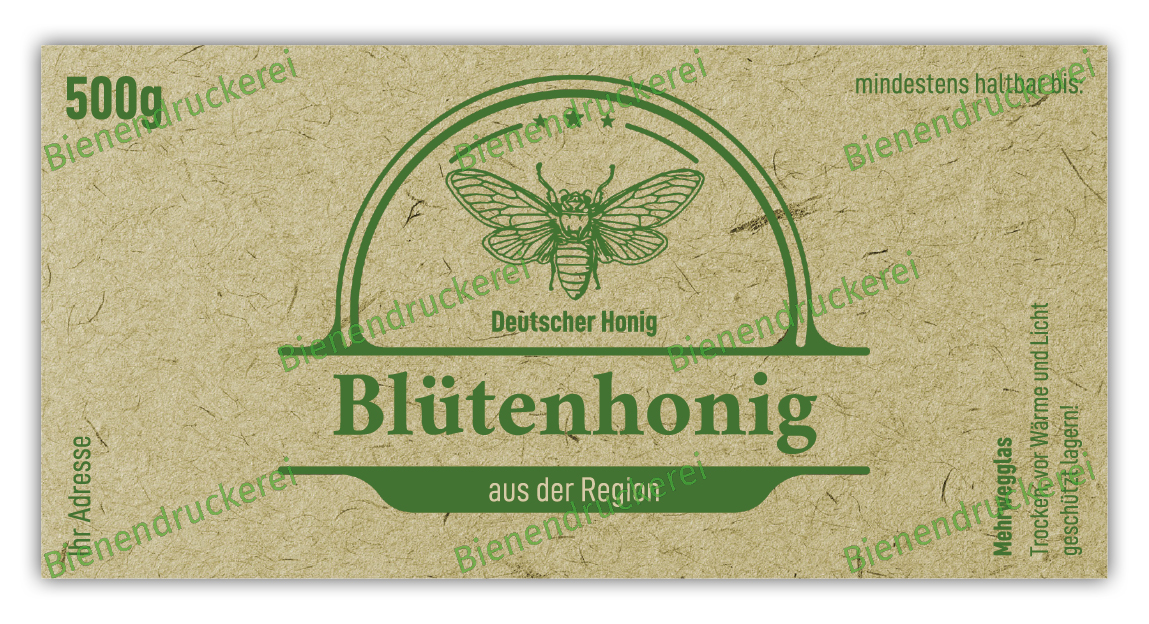 Artikelbild 1 des Artikels “Honigglas Etikett Motiv 360 “