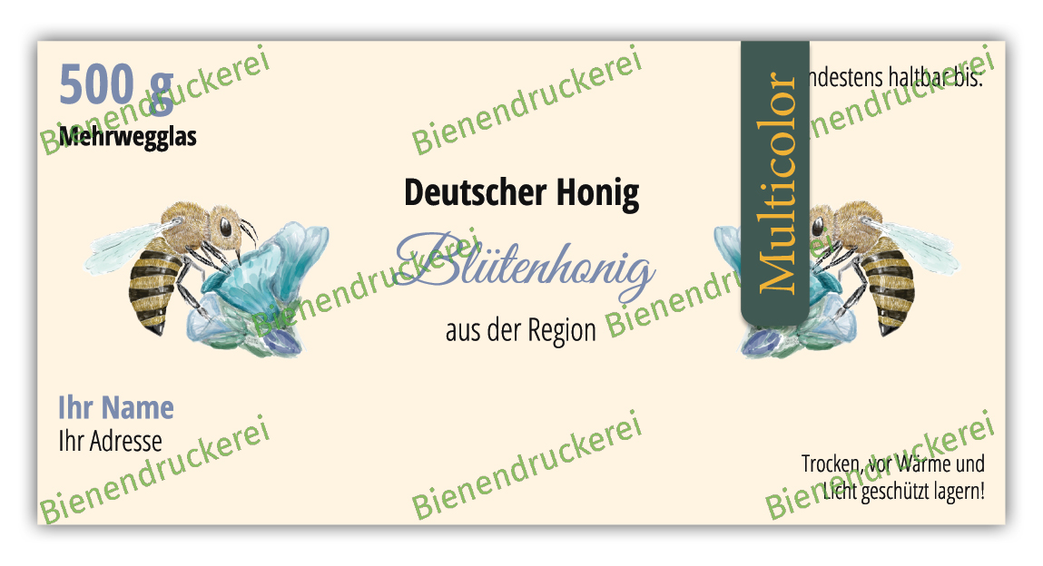 Artikelbild 1 des Artikels “Honigglas Etikett Motiv 400 - Multicolor “