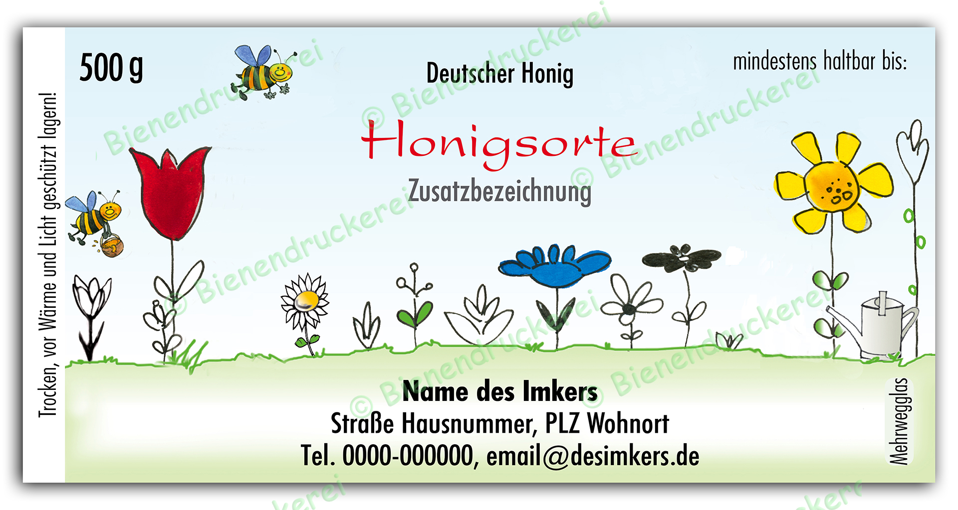 Artikelbild 1 des Artikels “Honigglas Etikett Motiv 021 “