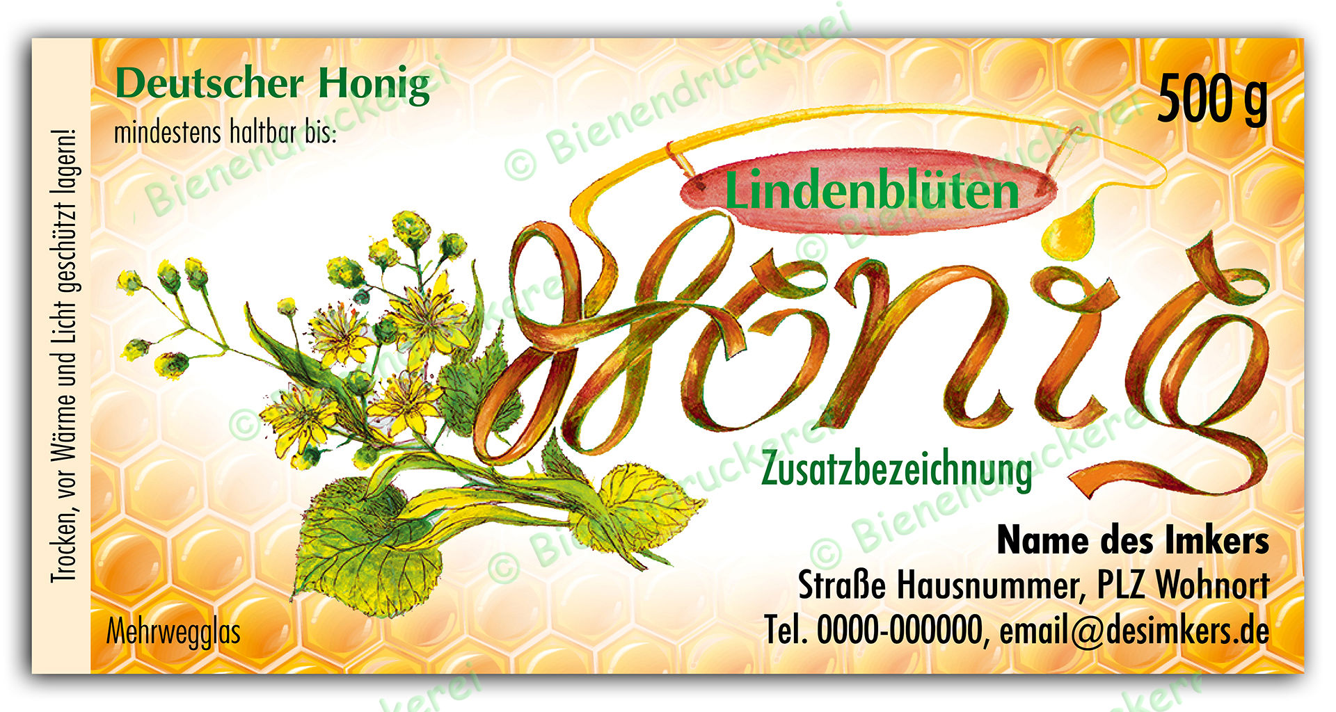 Artikelbild 1 des Artikels “Honigglas Etikett Motiv 035 “