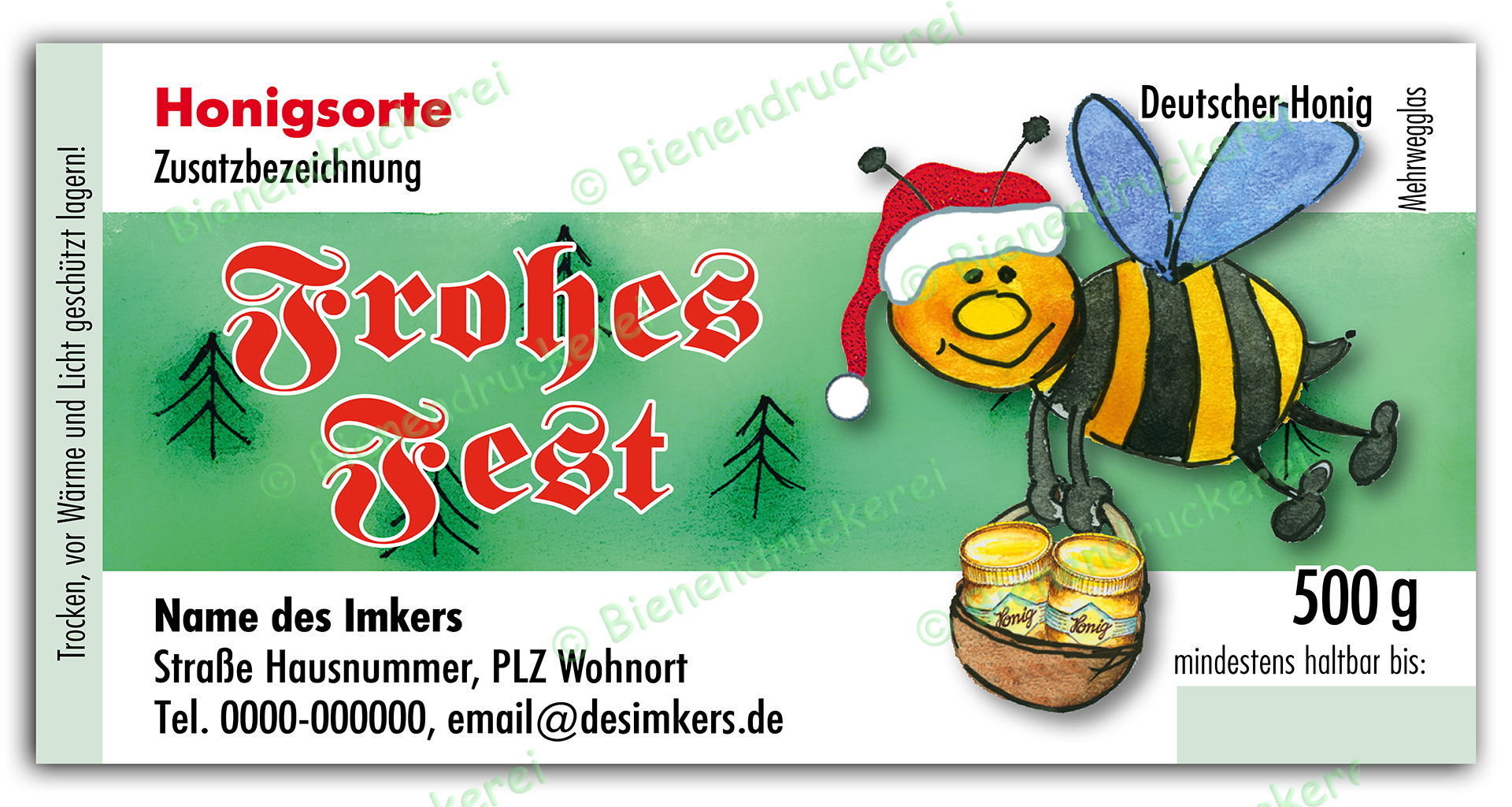 Artikelbild 1 des Artikels “Honigglas Etikett Motiv 063 “