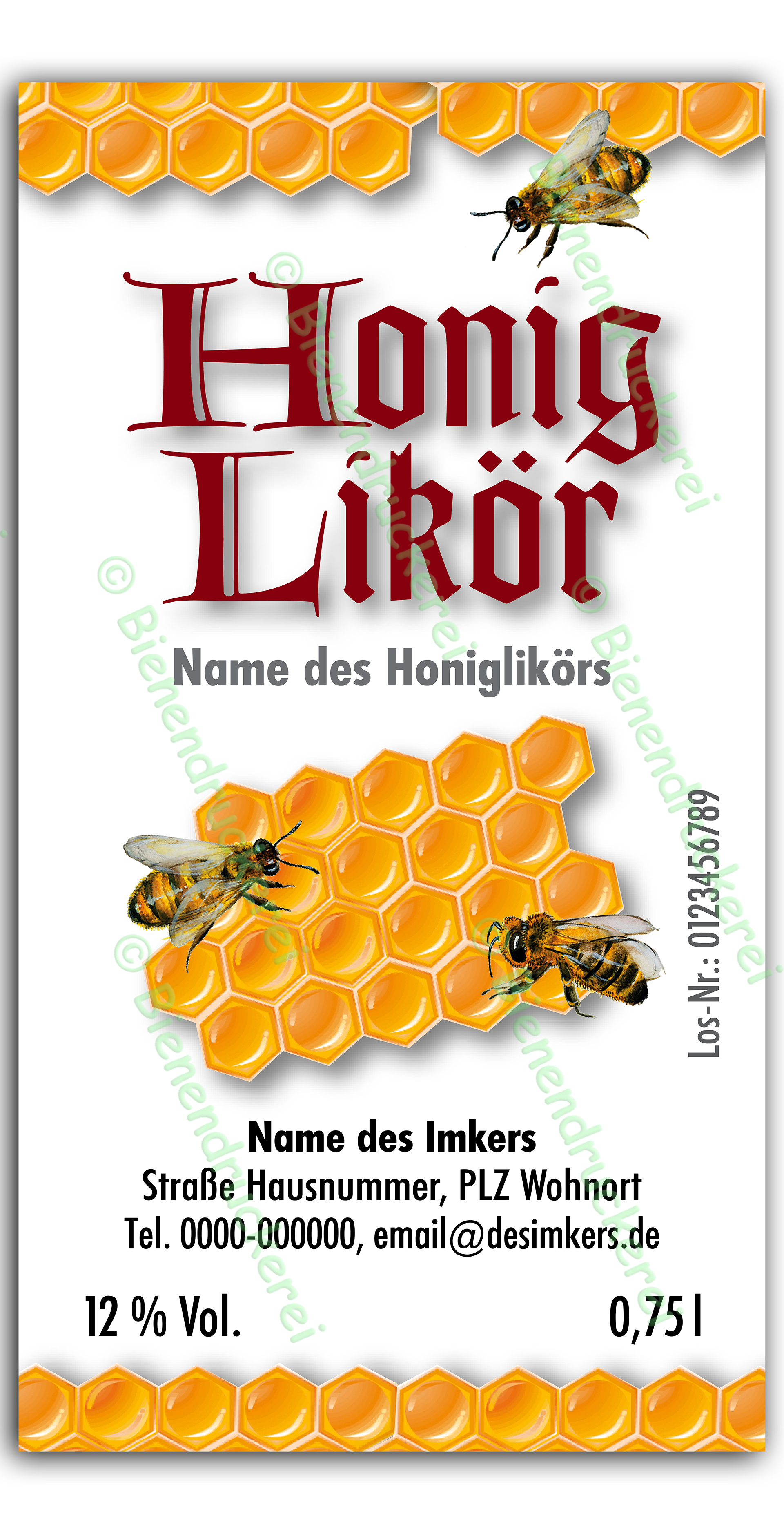 Artikelbild 1 des Artikels “Honiglikör-Etikett 1583 “