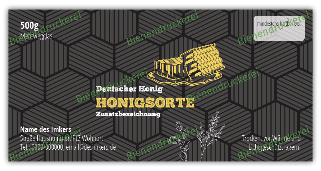 Artikelbild 1 des Artikels “Honigglas Etikett Motiv 212 “