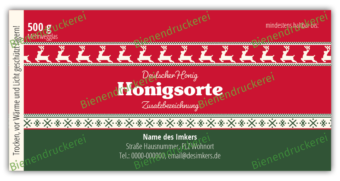 Artikelbild 1 des Artikels “Honigglas Etikett Motiv 215 “