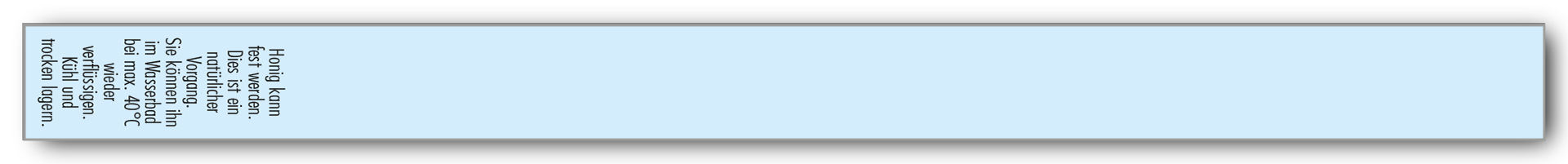 Artikelbild 2 des Artikels “Gewährverschluss 055 blau + Honig kann fest werden. “