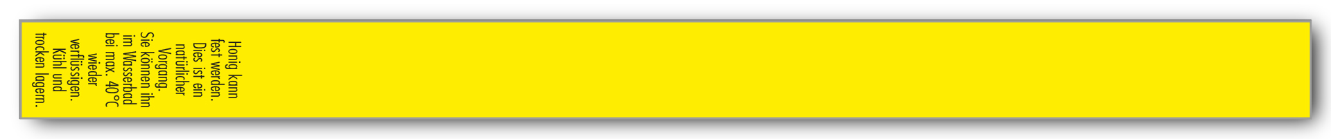 Artikelbild 2 des Artikels “Gewährverschluss 057 gelb + Honig kann fest werden. “