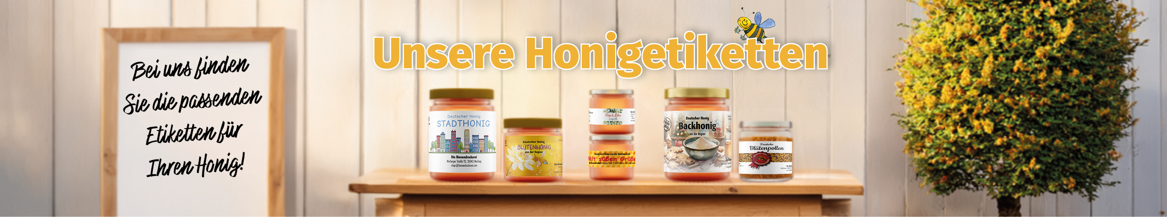 Banner Honigetiketten